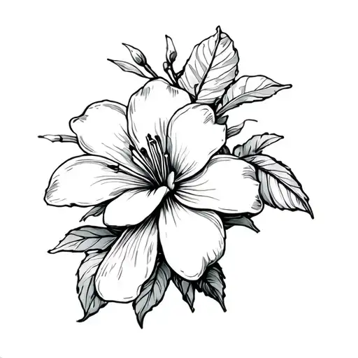 Bali Frangipanier Flower tattoo design idea
