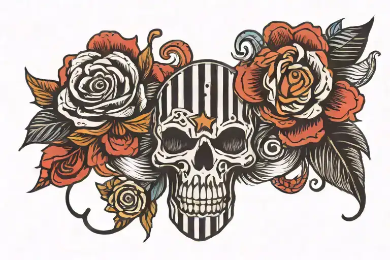 808 stripes tattoo design idea