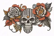 808 stripes tattoo design idea