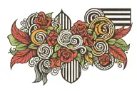 808 stripes tattoo design idea