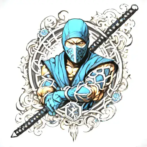 mortal Kombat sub-zero tattoo design idea