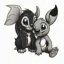 Stitch And Angel best friend tattoo tattoo design idea