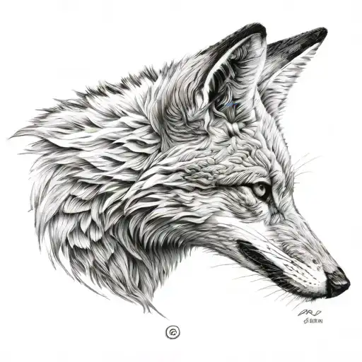Renard a 9 queue tattoo design idea