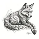 Renard a 9 queue tattoo design idea