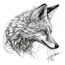 Renard a 9 queue tattoo design idea
