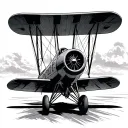 Biplane tattoo design idea