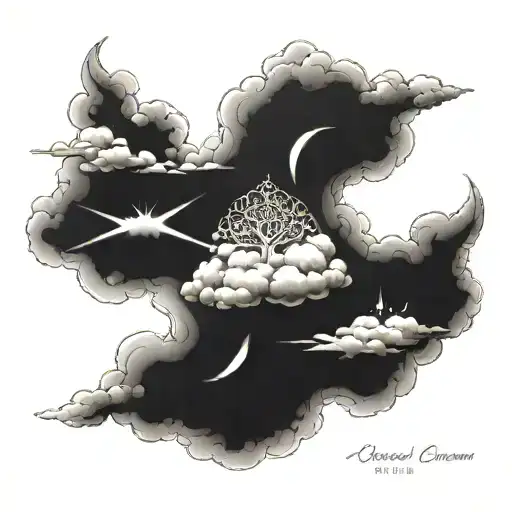 Cloud of luck and charm tattoo design tattoo design idea