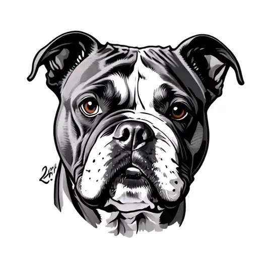 American Bully watch tattoo design idea