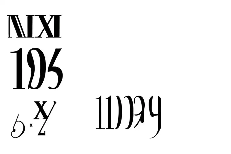 10/04/1969 Roman numerals representing important dates tattoo design idea