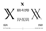 10/04/1969 Roman numerals representing important dates tattoo design idea