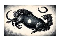 taurus libra constellation tattoo design idea