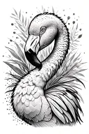 Flamingo tattoo design idea