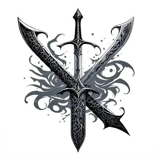 narsil sword tattoo design idea