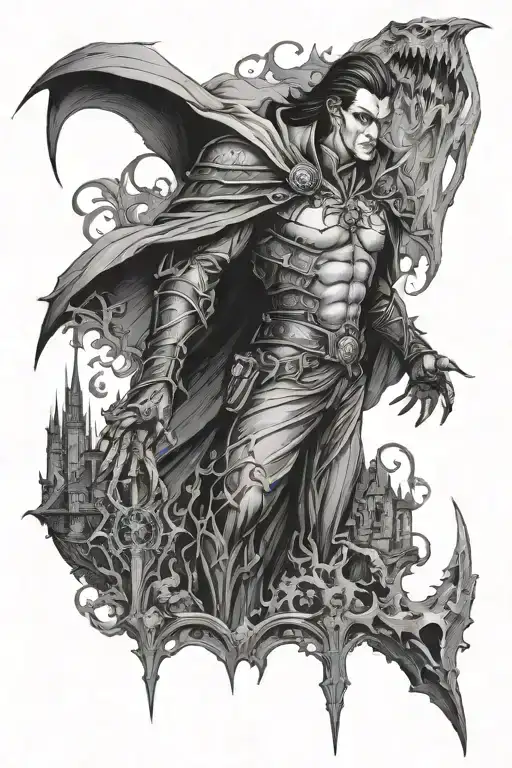 Dracula Castlevania tattoo design idea