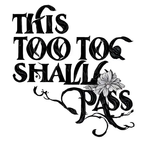 this too shall pass with Roman sculptures  tattoo design idea