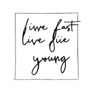 write "live fast die young" in cursive font tattoo design idea