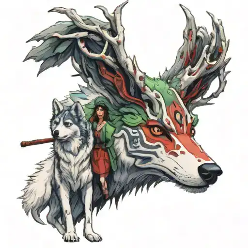 princess mononoke tattoo design idea