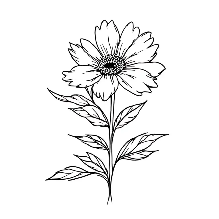 april, september, august birth flower tattoo design idea