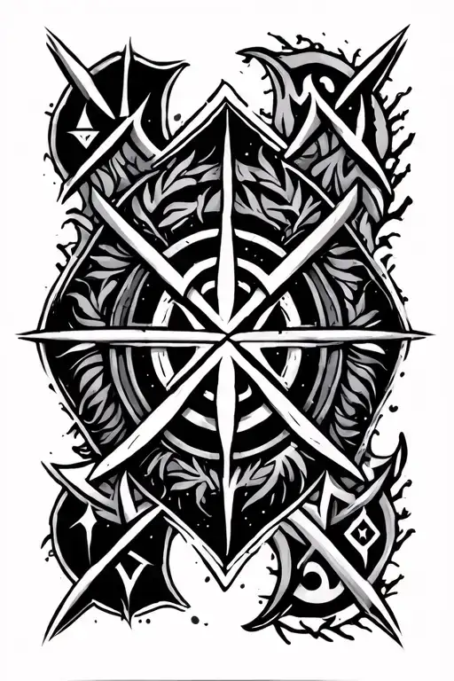 Nordic runes tattoo design idea