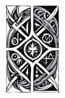 Nordic runes tattoo design idea