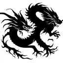 chinese dragon, tree of life, phoenix rising from the ashes tattoo design idea