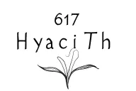 word Hyacinth with small number 617 at the middle  tattoo design idea