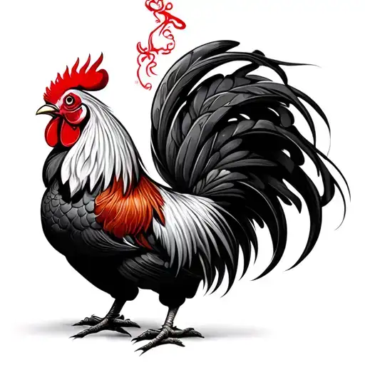Chinese Rooster tattoo design idea
