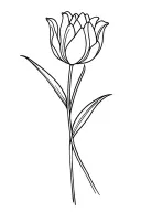 tulip flower tattoo design idea