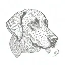 german shorthaired pointer dog tattoo design idea