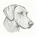 german shorthaired pointer dog tattoo design idea