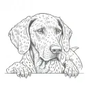 german shorthaired pointer dog tattoo design idea