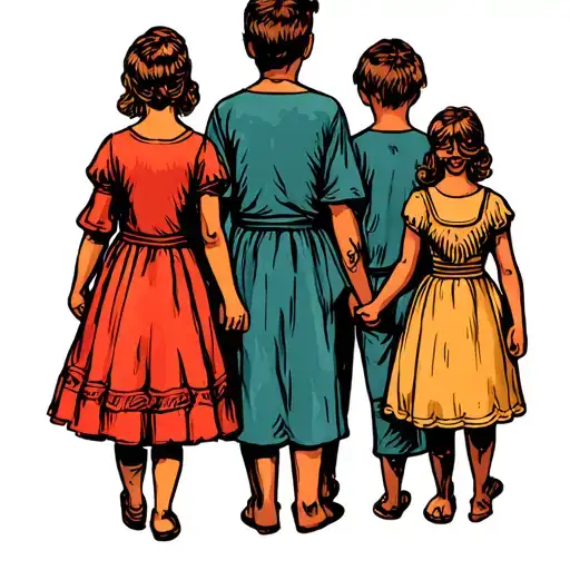 For a tattoo that symbolizes your 5 -member family (father, mum, two daughters and a son), and that includes it is tattoo design idea