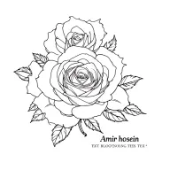 "Amir hosein " rose blooming tattoo design idea