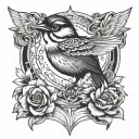 lark tattoo design idea