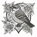 lark tattoo design idea