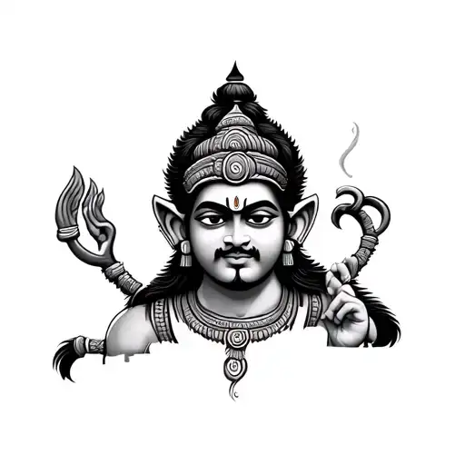 Small Hanuman tattoo design idea