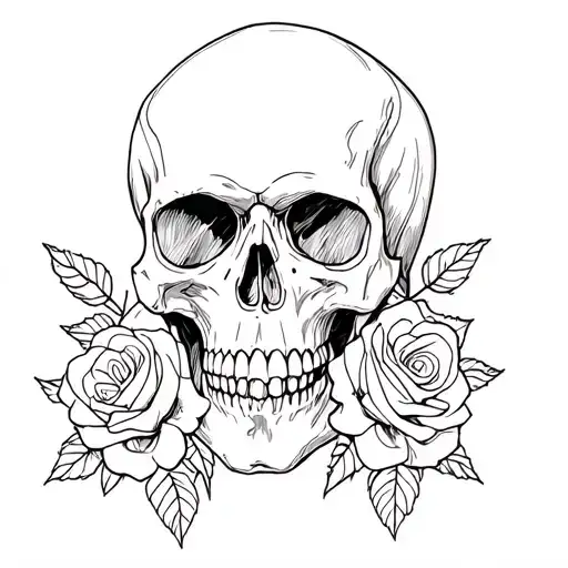 Small Skull With Roses 21739+ Skull With Roses Tattoo Ideas in 2025 - BlackInk AI