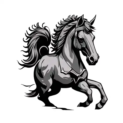 trojan horse tattoo design idea