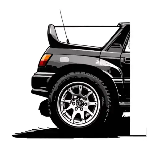 impreza gc8 555 rally car off road drivibg from left to right tattoo design idea