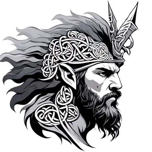 Warrior Celtic tattoo design idea