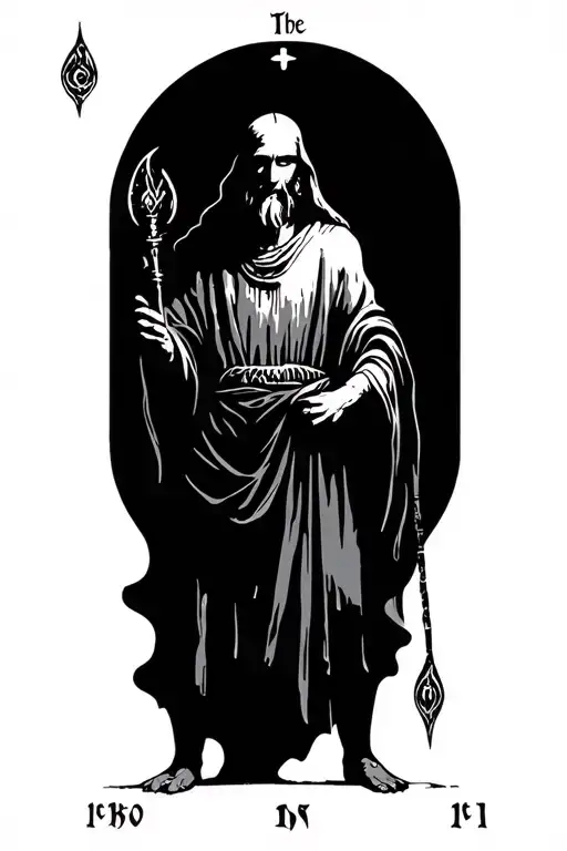 The hermit tarot card tattoo design idea
