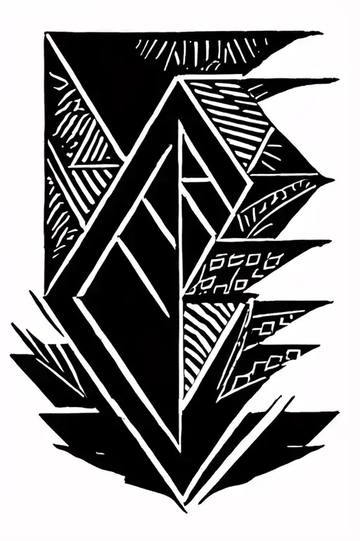 Breton trieskel and 3 family triangle tattoo design idea