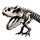 dinosaur skeleton tattoo design idea
