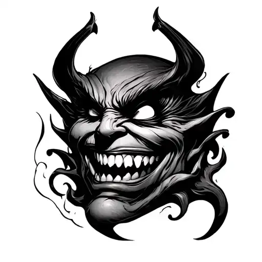Evil Smile tattoo design idea