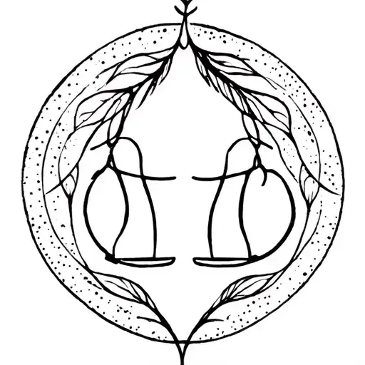 gemini libra cute tattoo design idea