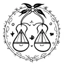 gemini libra cute tattoo design idea
