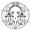 gemini libra cute tattoo design idea