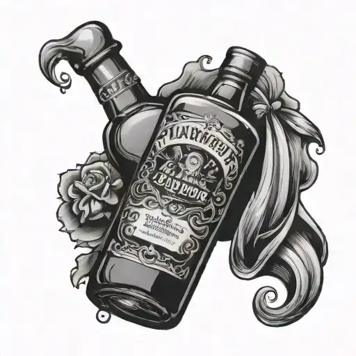 whiskey bottle poison label “Andy Liter tattoo design idea
