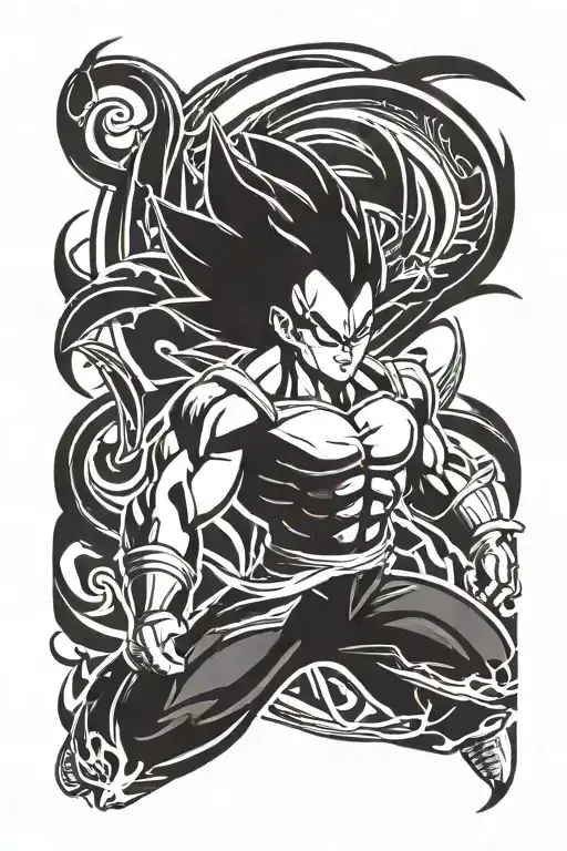 vegeta majin boo symbol made tattoo design idea