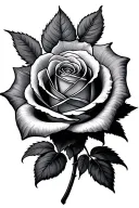 Violet Rose tattoo design idea